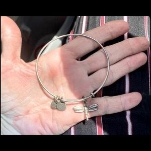 Authentic Alex And Annie Bangle Bracelet with Dragonfly Charm.